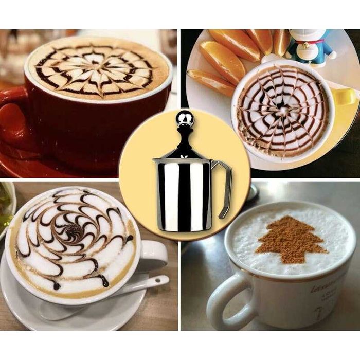 Ръчна каничка за млечна пяна Steel Knight – 500 мл