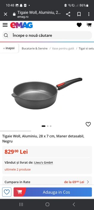 Tigaie  fonta Woll 28cm