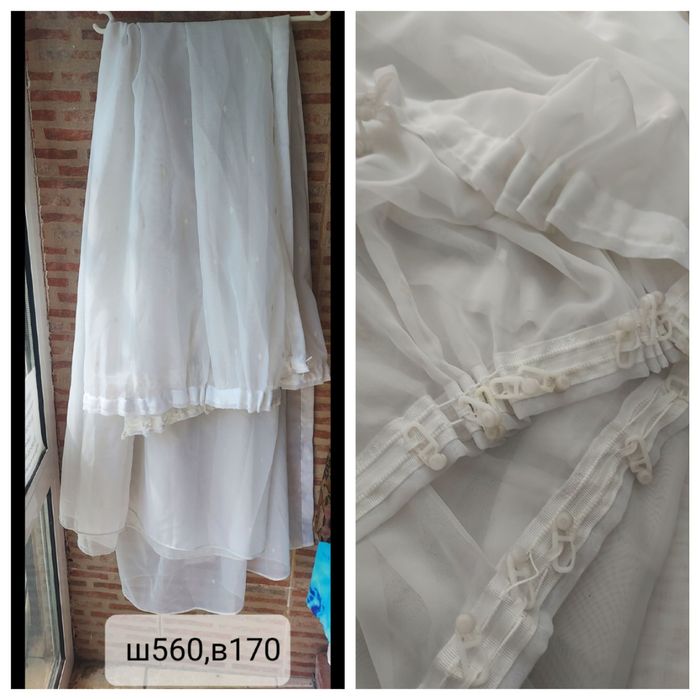 Голям лот от тънки пердета и балдахини