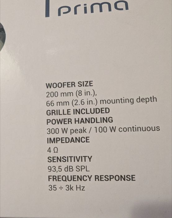 Мидбасовая акустика Audison Prima AP 8