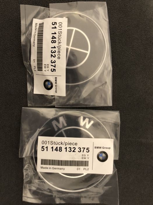 Set Embleme stema capota black neagre BMW X1 X3 X5 X6 seria 1 3 5 6 7