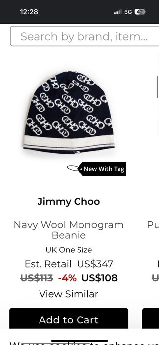 Зимна шапка Jimmy Choo