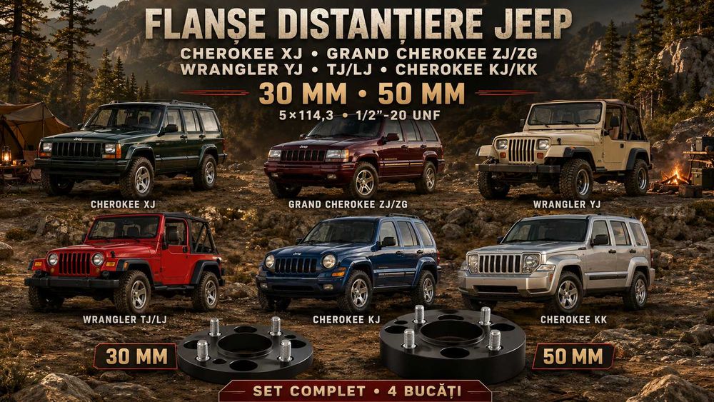 Flanse distantiere Jeep Cherokee XJKJ Grand Cherokee ZJ Wrangler TJ,YJ