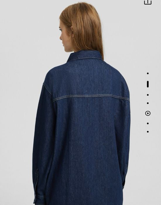 Джинсовая рубашка Bershka, размер L