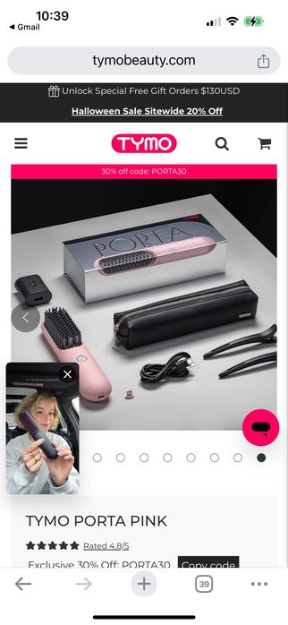 Почти неупотребявана мини четка за стилизиране на коса. Безкабелна.