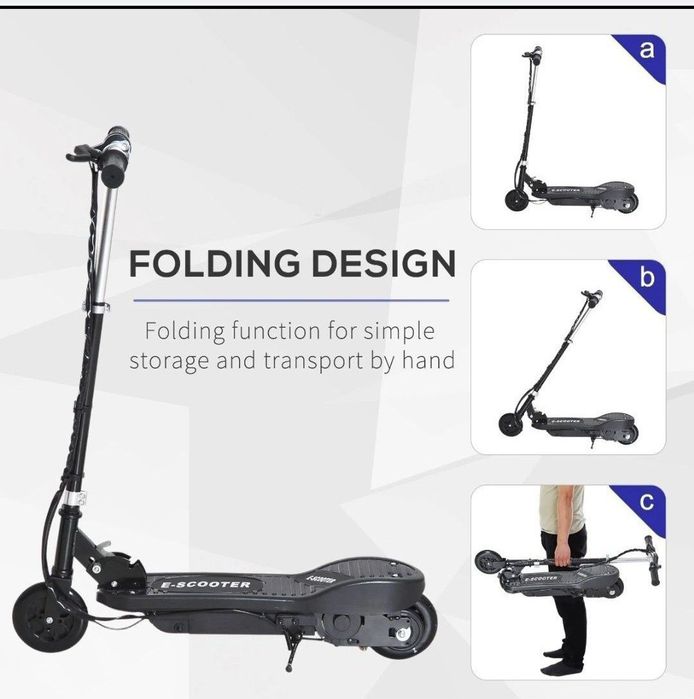 HOMCOM trotineta electrica, pentru copii, 74x36x73-91cm,accept schimb