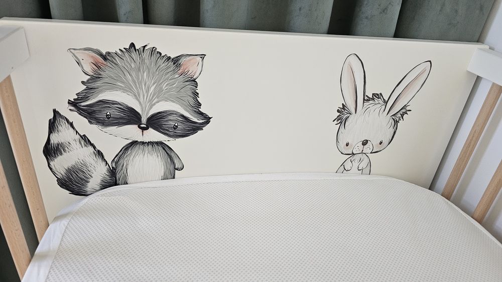 Vand Patut Ikea Myllra + saltea de cocos + protectie saltea + lenjerii pat + plapumita Ikea