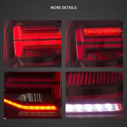 Диодни стопове за VW POLO (2009-2017) GTI / R look с бягащ мигач - червени