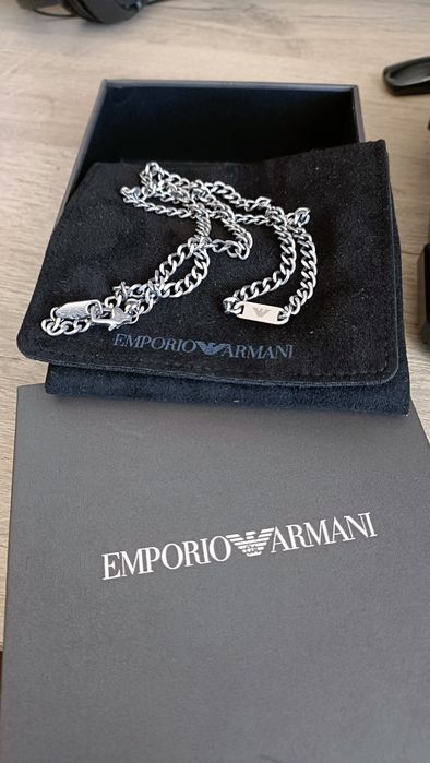 Set lanț și brățară Emporio Armani Steel
