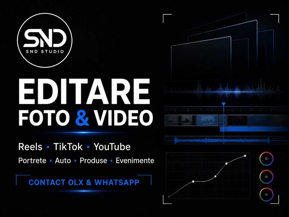 Servicii editare video și foto – Reels, TikTok, YouTube și reclame