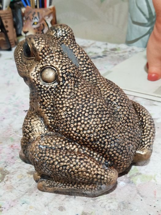 Копилка Лягушка из гипса