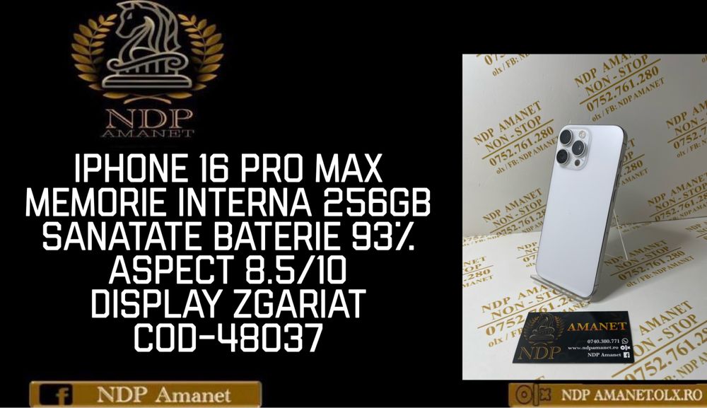 NDP Amanet Braila Iphone 16 Pro Max( 48037)
