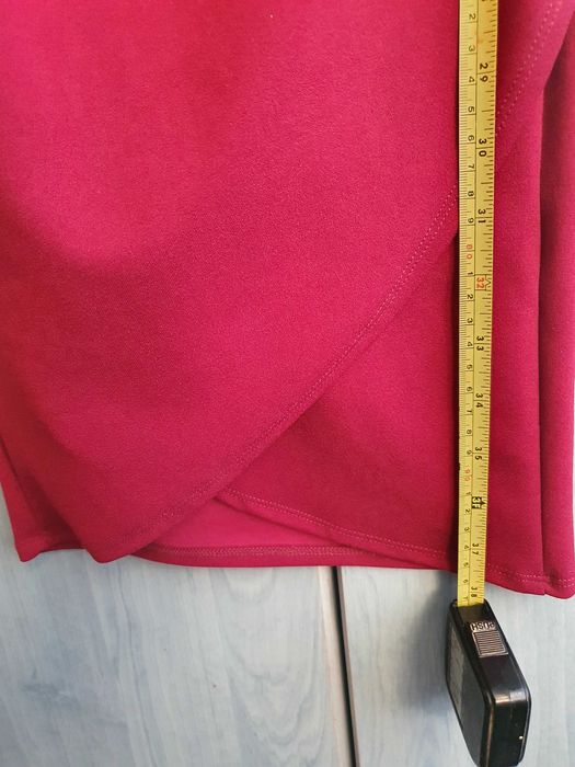 Rochita elastica, eleganta, cu voal, bordo xs/s