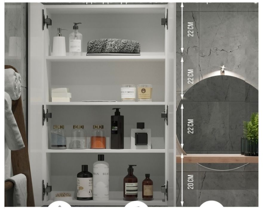 Шкаф для ванной 60×95×23.6