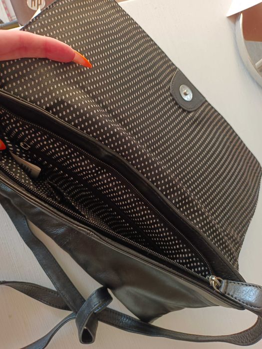 Кожаная сумка- клатч