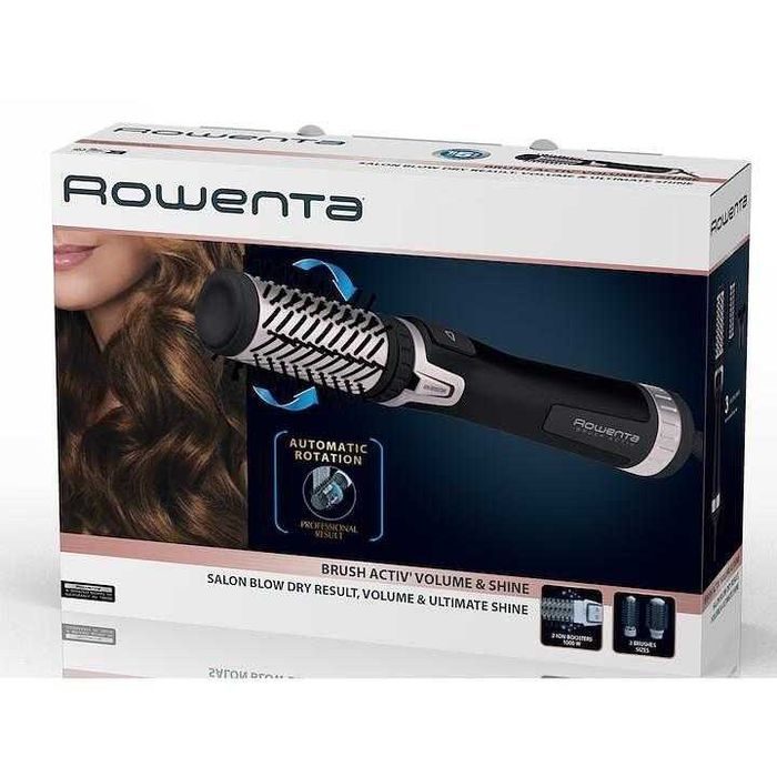 ПРОМО Нова Въртяща се Четка ROWENTA Brush Activ' Dry & Style, 1000 W