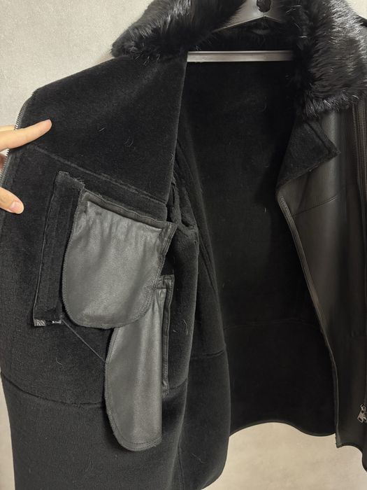 Женская дубленка авиатор