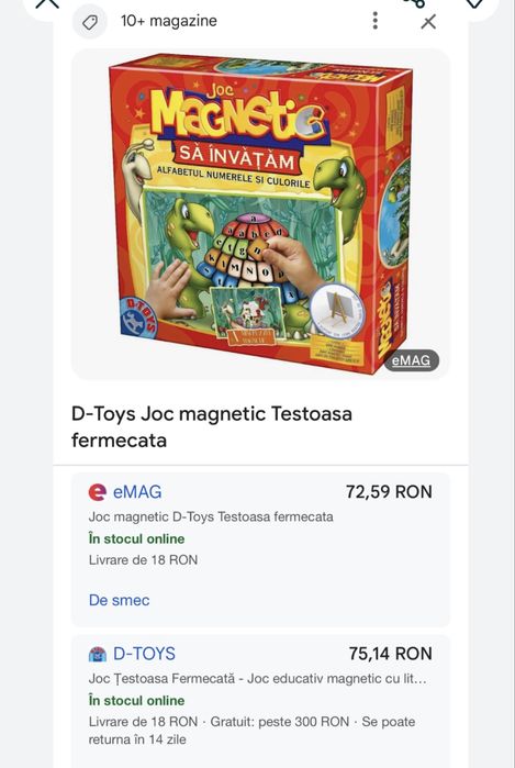 Joc maganetic cu animale si litere, micul constructor