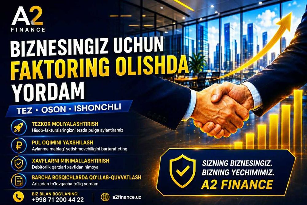 Biznes uchun faktoring yordami!