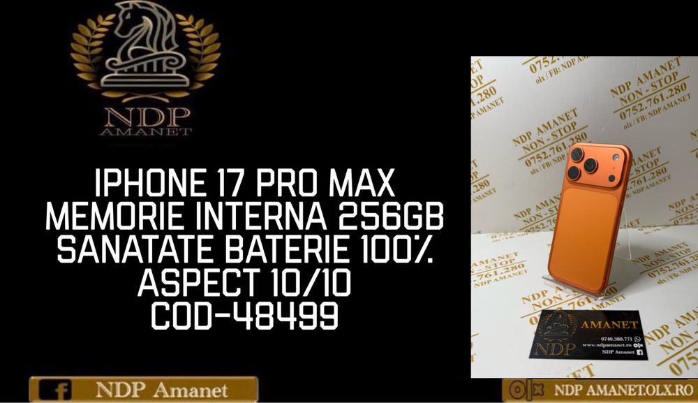 NDP Amanet Braila Iphone 17 Pro( 48499)