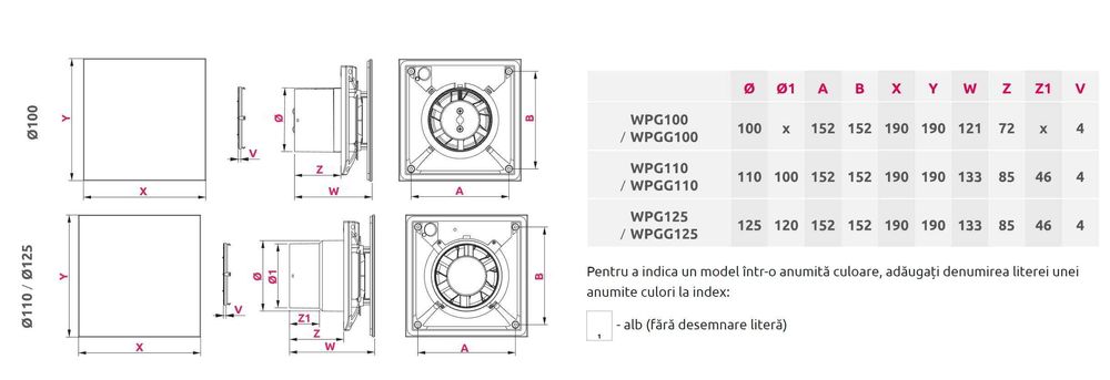 Ventilator baie Awenta Pulsar WPG motor EC fara perii ventilatie baie