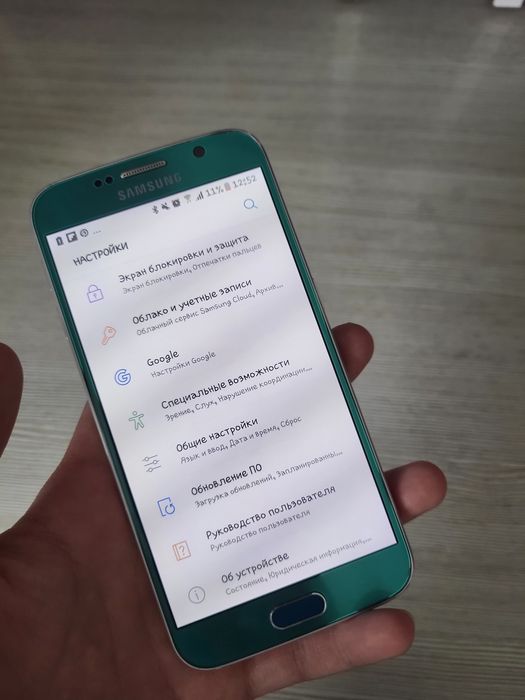 Samsung s6  зелёный цвет