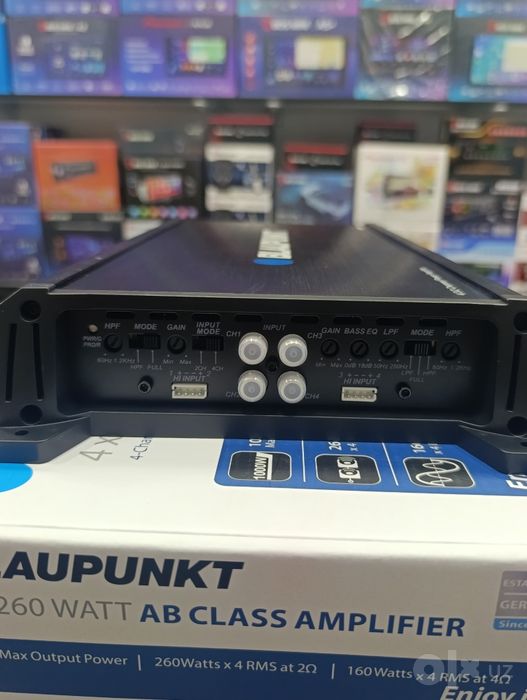Усилитель.Usilitel 4 kanal 4x260W yangi