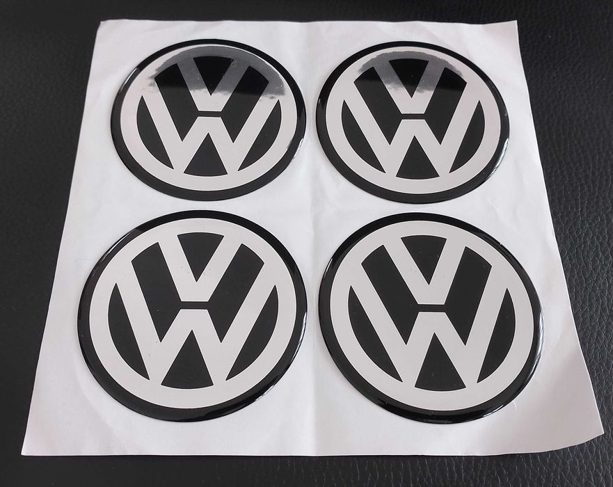 Силиконови стикери 55/60/65/70/75/90мм за тасове за капачки за джанти / за Volkswagen VW Audi Mercedes Skoda Bmw Seat Opel нови самозалепващи емблеми