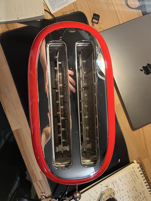 Prajitor paine smeg 4x rosu