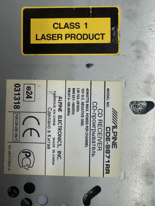 Radio cd-mp3 ALPINE + Radio cassete BLAUPUNKT