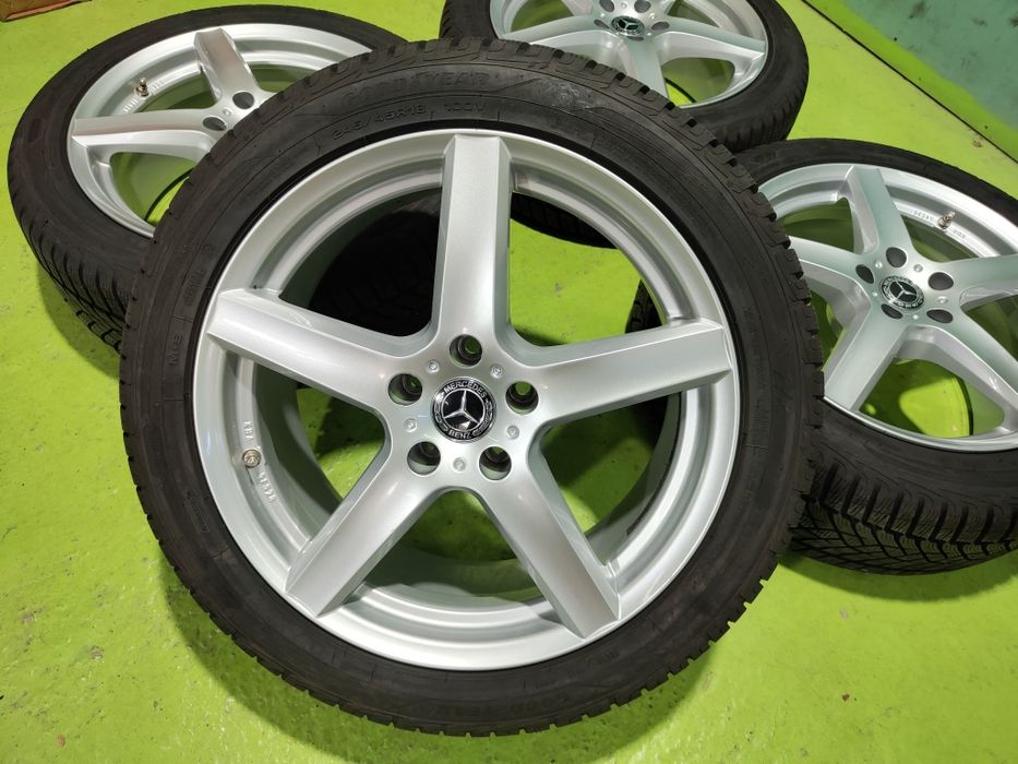 18 5x112 Mercedes E Class W213 зимен комплект джанти с гуми 5х112 Мерцедес 245/45/18 Goodyear