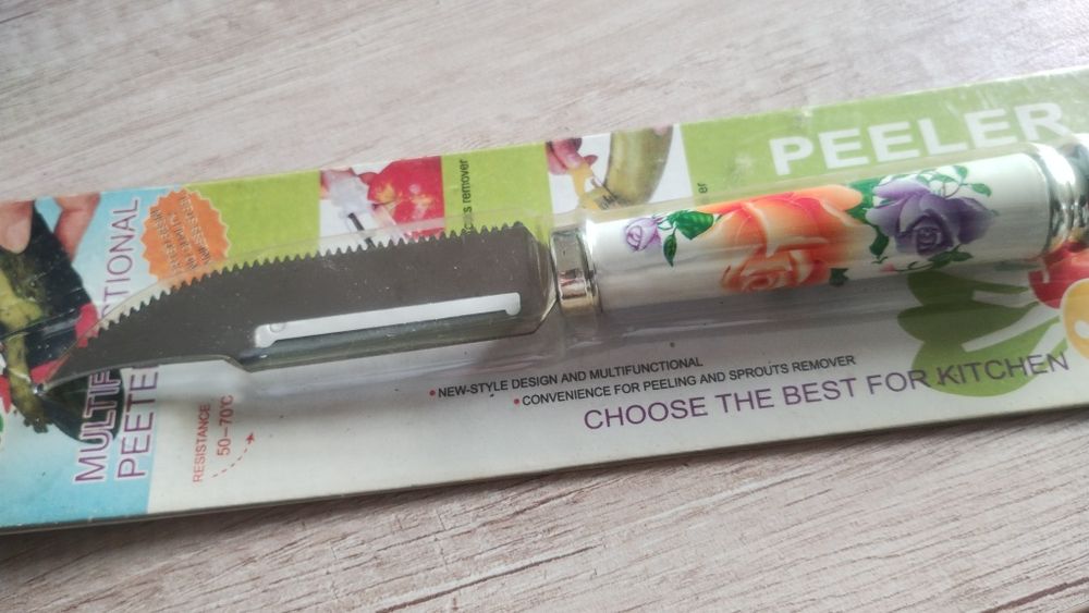 Нож за белене на плодове и зеленчуци, за лява ръка