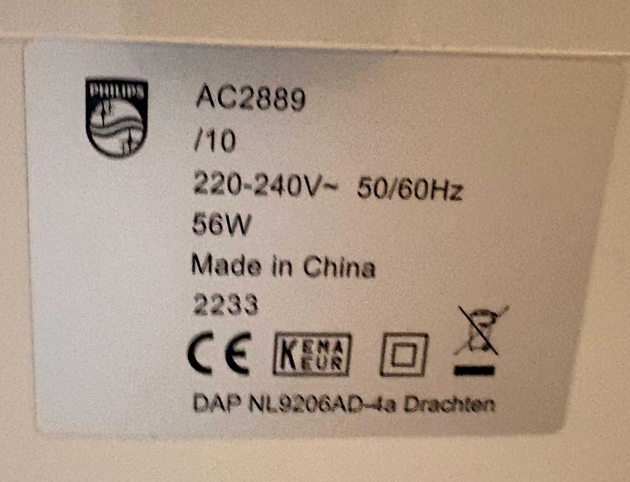 Purificator de aer Philips model AC2889 Smart. Se poate controla prin wifi.