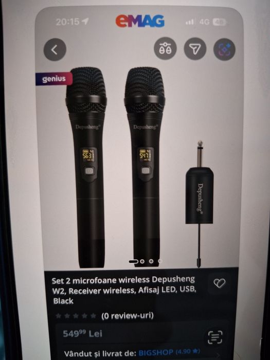 Vand microfoane wireless Depusheng