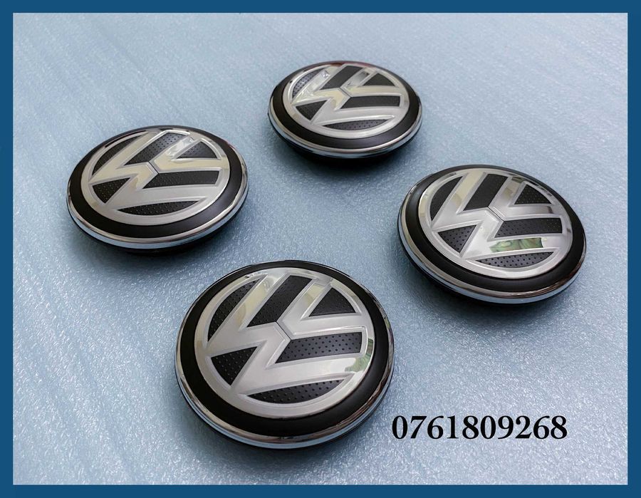 Set 4 capace 65mm 5G0601171 jante aliaj VW Golf Jetta Passat Tiguan