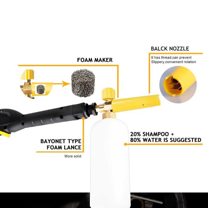 Дюза за пяна за водоструйки Karcher,Bosch,Parkside,Lavor,Nilfisk и др.