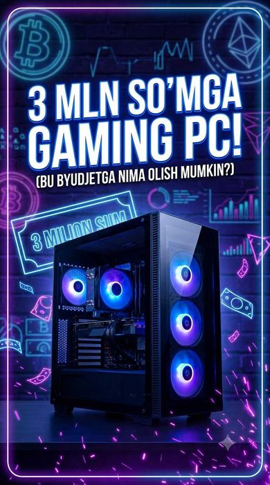 gaming kompyuterlar yig‘amiz va sotamiz!