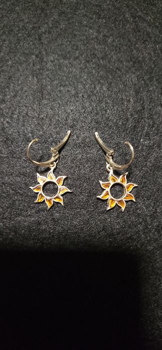 Сребърни бижута пр.925 с кехлибар