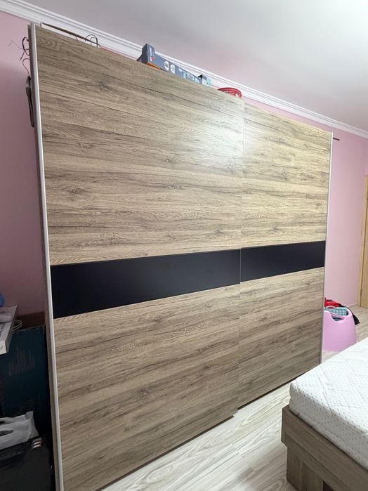 Комплект Спалня с Матрак 180х200 Гардероб и нощни шкафчета