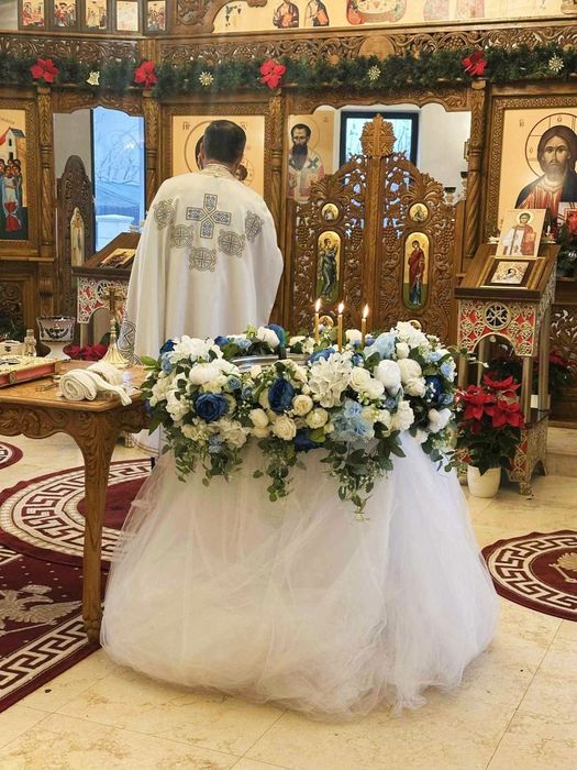 Arcada cu baloane și decorațiuni botez, petrecere și cumătrie