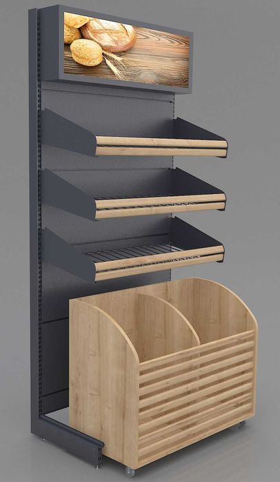 Raft panificatie raft paine magazin aprozar market model 2024 iluminat