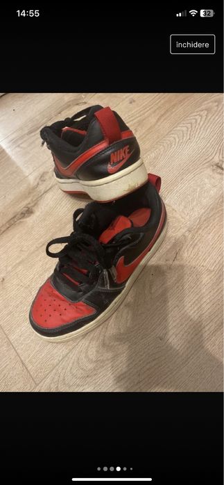 Nike court low borough low 2, 35,5 Rosu si negru