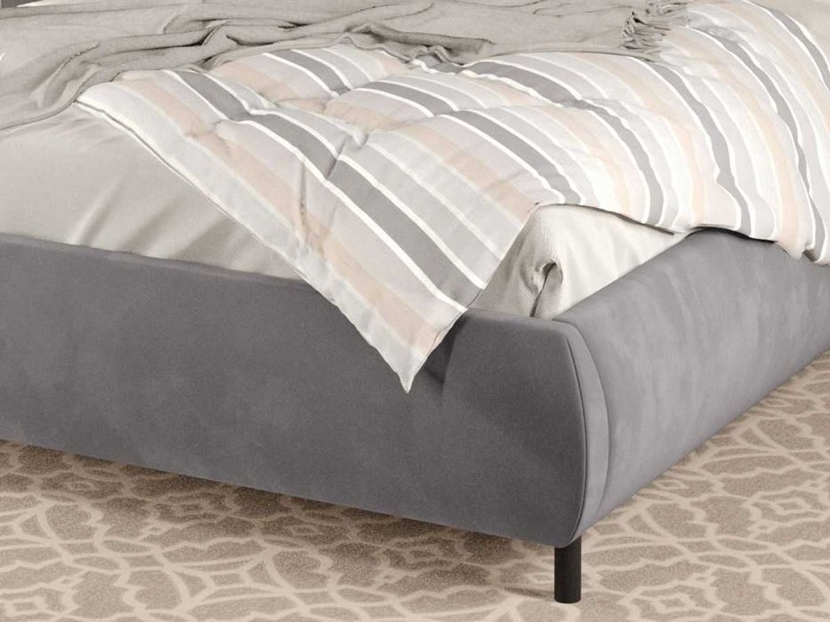 Pat Tapitat Cairo Gri Velluto 16 rabatabil cu perne pe spatar