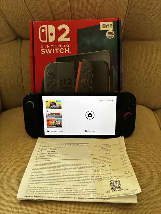 Nintendo switch 2 гаранция до 10.27г