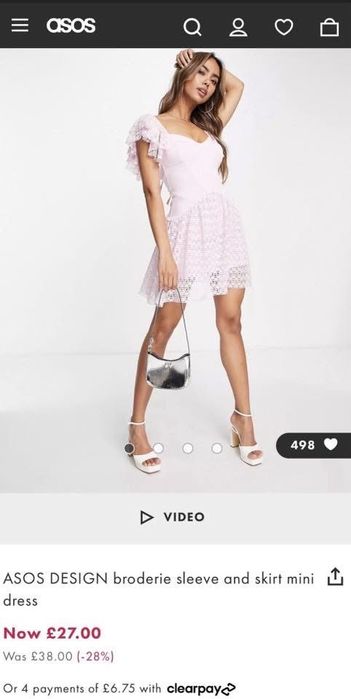 Розова рокля Asos