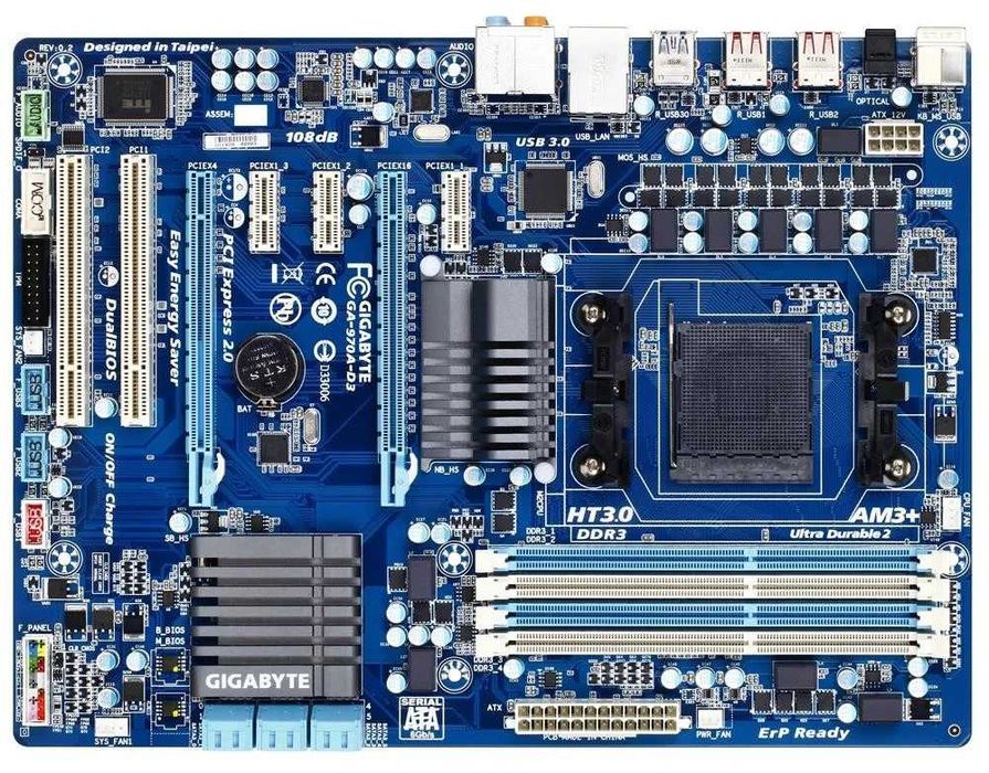 Kit placa de baza  am3+ GA-970A-D3 (Rev. 1.0/1.1) + procesor  Fx 6300 + 12 GB DDR3