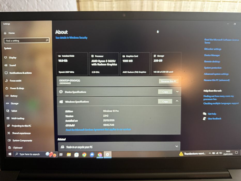 Laptop Lenovo ThinkPad - E15 Gen 4 - Ryzen 5 5625U - 240GB SSD - 16GB RAM DDR4 + Incarcator