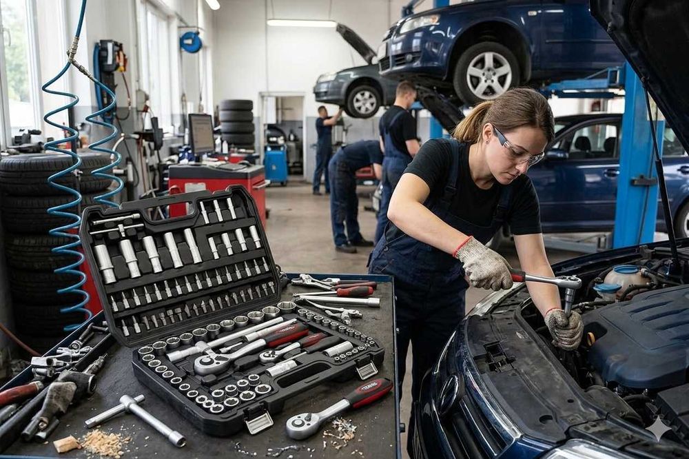 Trusa chei tubulare 108 piese profesionala completa