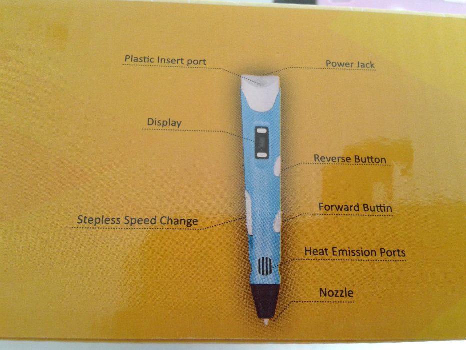 Намал. от48лв-Химикалка 3D, Писалка 3 д за пространствени рисуване