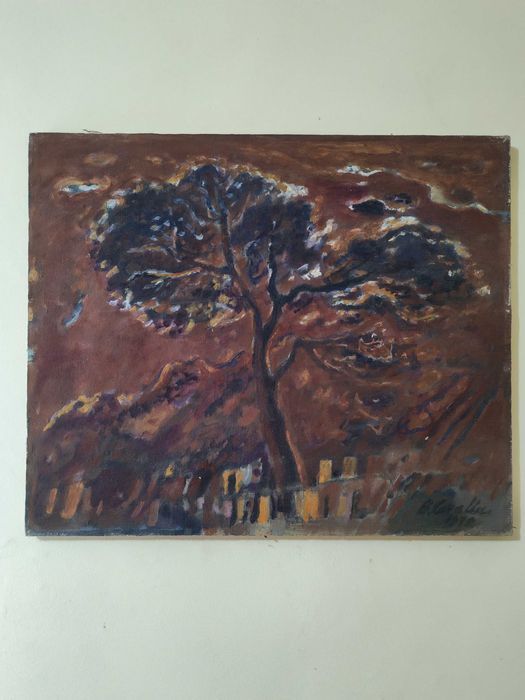 Tablou original u/p semnat Bradut Covaliu - Pomul fara brate